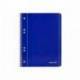 Cuaderno espiral Liderpapel Din A5 micro serie azul tapa blanda 80h 75 gr horizontal 6 taladros color azul