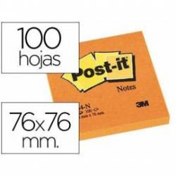 Post-it ® Bloc quita y pon naranja 76 x 76 mm