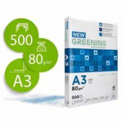 NO ES TAMAÑO FOLIO Papel fotocopiadora greening din a3 80 gramos paquete de 500 hojas.