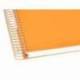 Cuaderno espiral liderpapel DIN A4 micro antartik tapa forrada120h 100 gr cuadro 5mm 5 banda4 taladros color mostaza