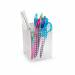 CUBILETE PORTALAPICES PLASTIFORTE ORGANIZER CUADRADO N 5 75X75X105 MM TRASPARENTE