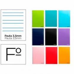 Cuaderno espiral marca Liderpapel folio Tapa blanda 80h 60gr pauta 3,5mm Con margen Colores surtidos (no se puede elegir)