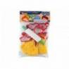 JUEGO MARCA JOVI RODILLO PARA PLASTILINA + 12 MOLDES FORMAS SURTIDAS