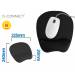 Alfombrilla para raton q-connect con reposamuñecas ergonomica de gel negro 225x240x20 mm