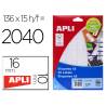 ETIQUETA ADHESIVA MARCA APLI BLANCA 10X16 MM SOBRE 2040 UNIDADES