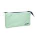 BOLSO ESCOLAR PORTATODO MILAN 1918 COLLECTION 3 CREMALLERAS Y 5 COMPARTIMENTOS COLOR VERDE 215X35X125 MM