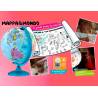 GLOBO TERRAQUEO MARCA NOVA RICO CON LUZ INFANTIL MAPPA&MONDO BASE Y MERIDIANO COLOR AZUL DIAMETRO 25 CM