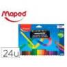 LAPICES DE COLORES MARCA MAPED COLOR PEPS INFINITY CAJA DE 24 COLORES SURTIDOS
