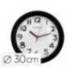 Reloj pared plastico 30 cm marco negro