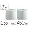 PAPEL SECAMANOS MARCA BUNZL GREENSOURCE AIR LAID 2 CAPAS CELULOSA BLANCA 235 MM X 450 MT PAQUETE DE 2 ROLLOS