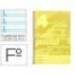 CUADERNO ESPIRAL LIDERPAPEL FOLIO TAPA PLASTICO 80H 80 GR CUADRO PAUTADO 4MM COLOR AMARILLO