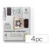 TINTA CALIGRAFICA MARCA WINSOR&NEWTON SET DE 4 BOTES COLORES METALICOS 14 ML
