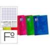 BLOC ESPIRAL MARCA OXFORD TAPA PLASTICO OPTIK PAPER FOLIO 80 HOJAS 90 GR CUADROS 4 MM COLORES SURTIDOS " NO SE PUEDEN ELEGIR"