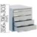 Modulo 5 cajones sobremesa Archivo 2000 gris