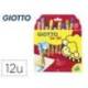 Lapices de colores Giotto redondos bebe caja de 12 lapices grueso 104 mm