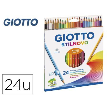 Lapices de colores intensos Giotto hexagonales con 24 unidades