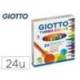Rotulador Giotto Turbo punta media lavable caja de 24 rotuladores
