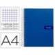 Bloc Liderpapel Din A4 micro crafty cuadrícula 5mm 5 bandas 4 taladros tapa forrada 90 gr azul