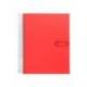 Bloc Liderpapel Din A4 micro crafty cuadrícula 5mm 5 bandas 4 taladros tapa forrada 90 gr 120 hojas rojo