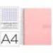 Bloc Liderpapel Din A4 crafy cuadrícula 4mm tapa forrada 90 gr rosa