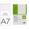 Bloc notas perforado Liderpapel A-7 apaisado 80 hojas rayado horizontal