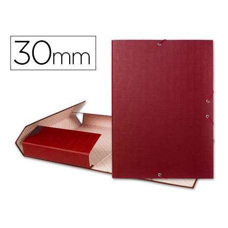 Carpeta de proyectos Liderpapel de carton con gomas Paper Coat lomo 30 mm rojo