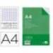 Recambio Liderpapel DIN A4 16 taladros 60 gr cuadrícula 4mm