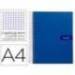 Bloc Liderpapel Din A4 crafy cuadrícula 4mm tapa forrada 90 gr azul
