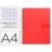 Bloc Liderpapel Din A4 crafy cuadrícula 4mm tapa forrada 90 gr 80 hojas rojo