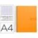 Cuaderno espiral Liderpapel Crafty Tamaño DIN A4 Tapa forrada Cuadricula 4 mm 90 g/m2 en color Naranja Con margen