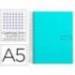 Bloc liderpapel Din A5 micro crafty cuadrícula 5mm 120 hojas tapa forrada 90 gr azul