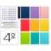 Cuaderno espiral Liderpapel cuarto Tapa dura 80H Cuadricula 6 mm 75 g Con margen en Colores surtidos (no se puede elegir)