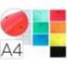 CARPETA MARCA LIDERPAPEL DOSSIER BROCHE TRANSPARENTE DIN A4 COLORES SURTIDOS PAQUETE DE 5 RETRACTILADO