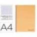 Bloc Liderpapel Din A4 wonder cuadrícula 4mm tapa polipropileno 90 gr naranja