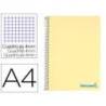 Bloc Liderpapel Din A4 wonder cuadrícula 4mm tapa polipropileno 90 gr amarillo