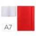 Libreta indice Liderpapel similpiel tamaño A7 con 120 hojas de 70g/m2 color rojo.