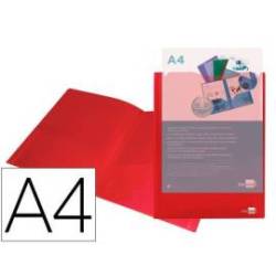 Carpeta dossier con doble bolsa Liderpapel Din A4 rojo