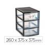 CAJONERA PLASTIFORTE EBRO 3 CAJONES NEGRO 260X375X375 MM