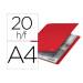 CARPETA LEITZ RECYCLE ESCAPARATE DIN A4 20 FUNDAS POLIPROPILENO COLOR ROJO