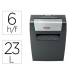 DESTRUCTORA DE DOCUMENTOS MARCA REXEL MOMENTUM X406 P4 CAPACIDAD DE CORTE 6 HOJAS DESTRUYE GRAPAS Y CLIPS
