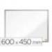 PIZARRA BLANCA MARCA NOBO ESSENCE ACERO VITRIFICADO MAGNETICA 600X450 MM