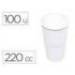 VASO DE PLASTICO COLOR BLANCO 220 CC PAQUETE DE 100 UNIDADES