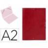 Carpetas de gomas carton Liderpapel Din A2 rojo