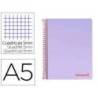 Bloc Liderpapel DIN A5 micro wonder crafty 5mm 120 hojas tapa plástico 90 g/m2 color violeta
