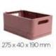 CAJA MULTIUSOS MARCA EXACOMPTA SMART CASE DIN A5+ PLASTICO RECICLADO PLEGABLE COLOR ROSA VIEJO 275X40X190 MM