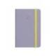 CUADERNO CON GOMILLA ANTARTIK NOTES TAPA BLANDA DIN A5 HOJAS CUADRICULA MORADO Y AMARILLO 80 HOJAS 80 GR FSC