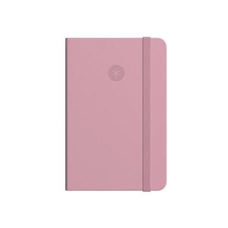 CUADERNO CON GOMILLA ANTARTIK NOTES TAPA BLANDA DIN A6 CUADRICULA ROSA PASTEL 100 HOJAS 80 GR FSC