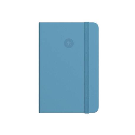 CUADERNO CON GOMILLA ANTARTIK NOTES TAPA BLANDA DIN A6 CUADRICULA AZUL CLARO 100 HOJAS 80 GR FSC