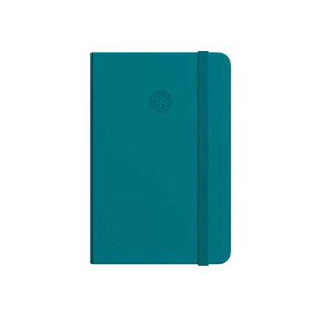 CUADERNO CON GOMILLA ANTARTIK NOTES TAPA DURA DIN A5 HOJAS CUADRICULA VERDE AGUAMARINA 100 HOJAS 80 GR