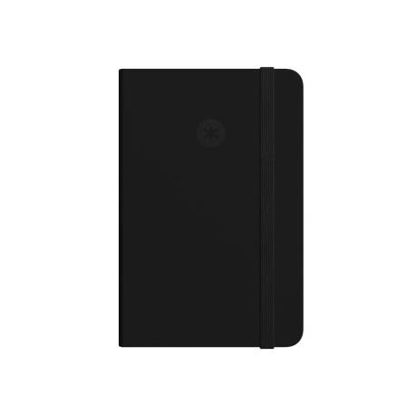 CUADERNO CON GOMILLA ANTARTIK NOTES TAPA DURA DIN A5 HOJAS CUADRICULA NEGRO 100 HOJAS 80 GR FSC